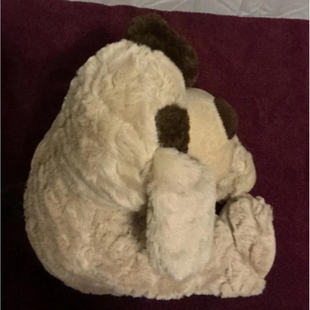 Aroma‎ Home Dog Plush Snuggable Hotties Brown Tan Puppy Stuffed Animal Textured